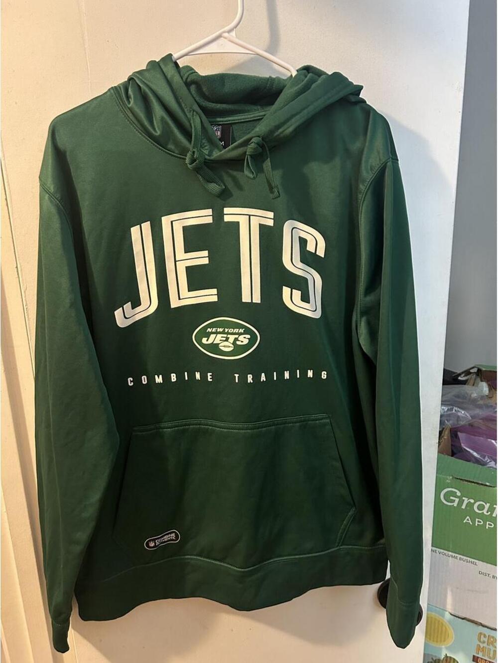 NFL Team apparel New York Jets Combine Training Hoodie size L